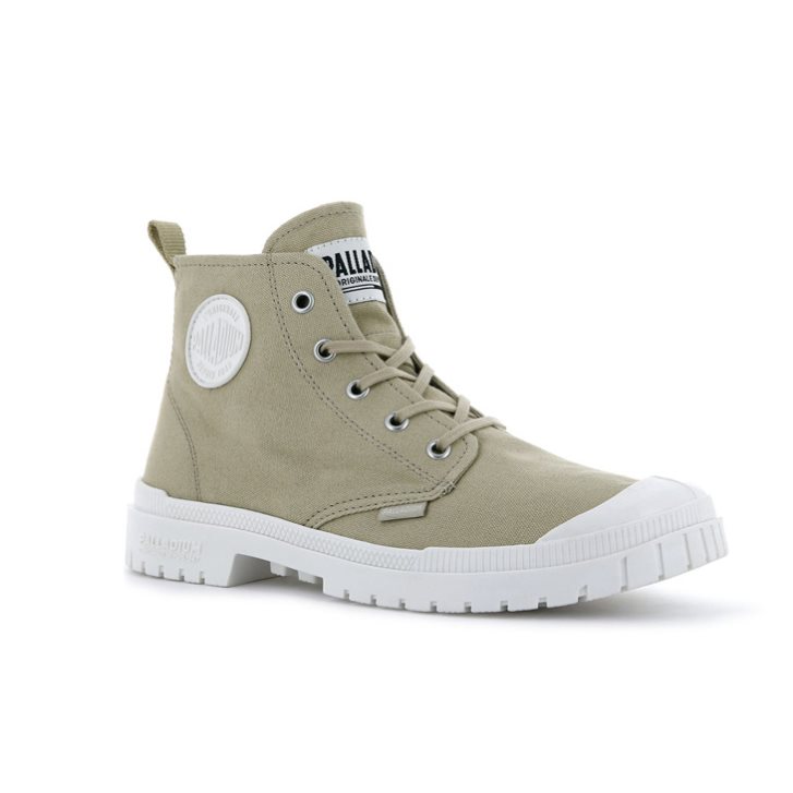 Bottes Palladium Pampa Sp20 Hi Tela Femme Vert Olive | FR FJG031E